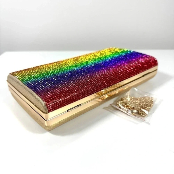 NWT Glamour Crystal Evening Clutch Purse - Picture 2 of 8